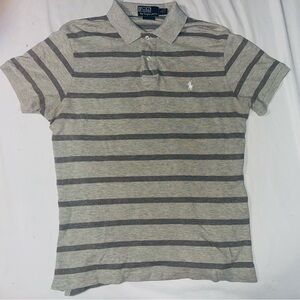 Polo by Ralph Lauren Gray Classic Striped Polo Shirt